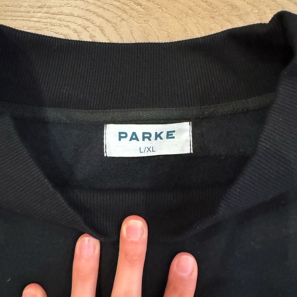 NWT PARKE Women's Black Crewneck Sweater - Picture 3 of 4